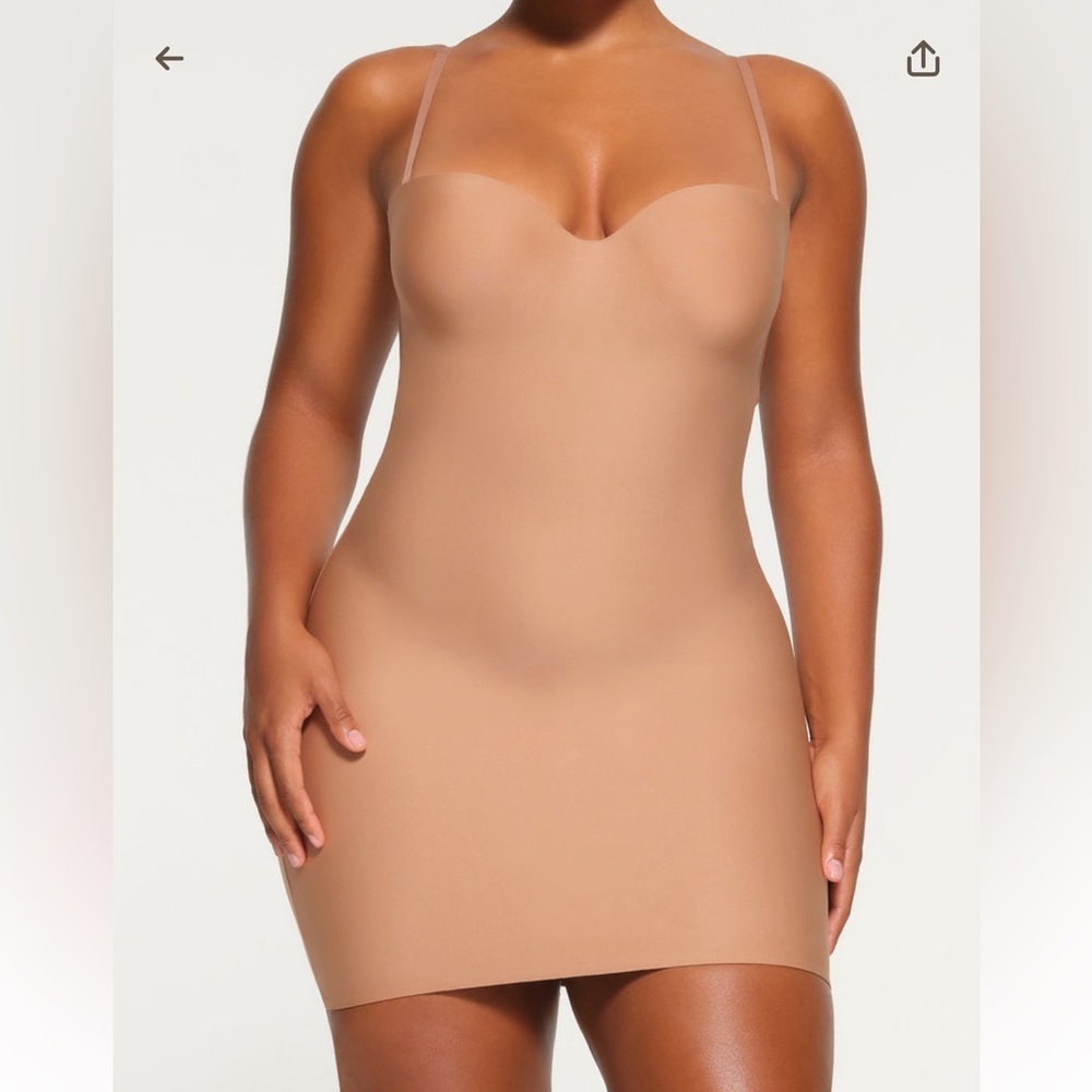 SKIMS Nude Tan Stretch Slip Chemise